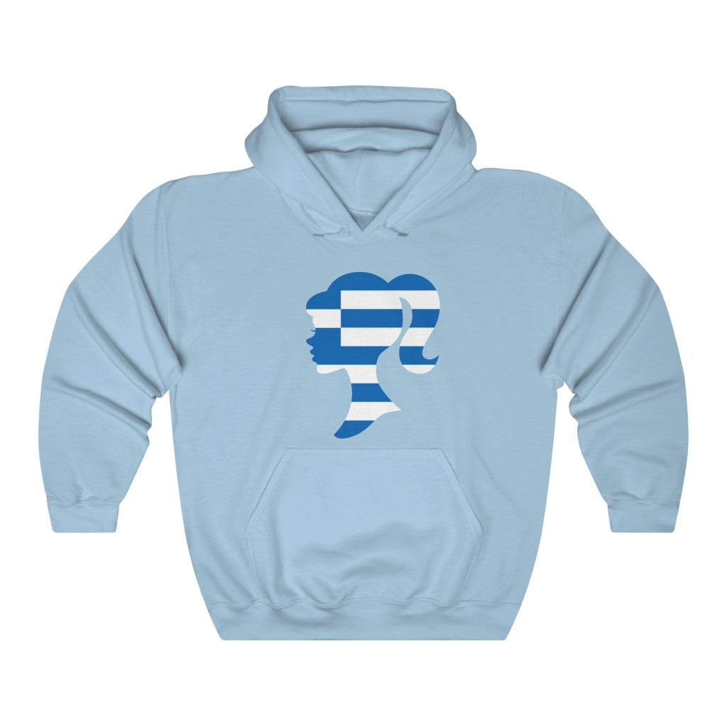 Greece Girl Flag Hoodie Sweatshirt - Unisex
