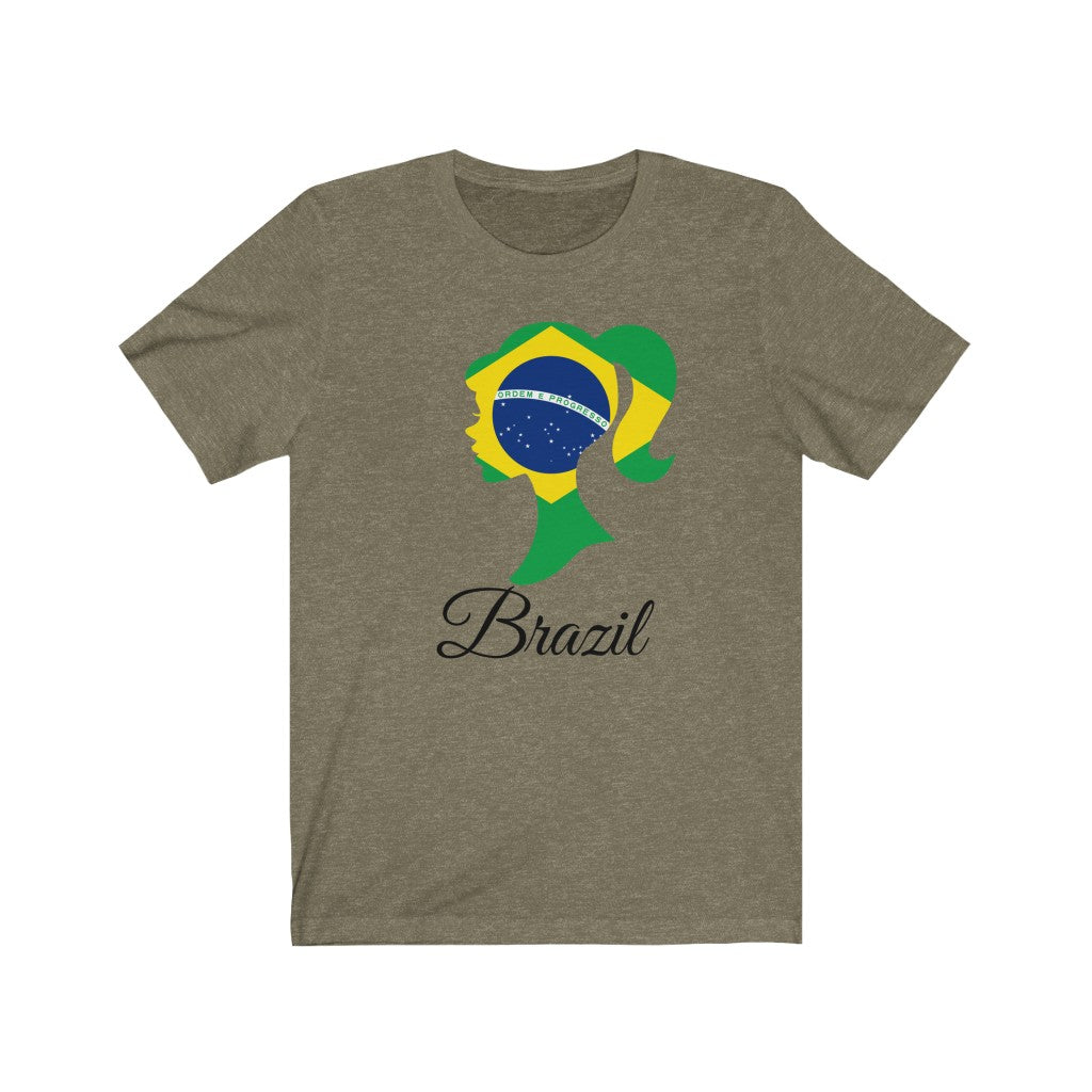 Brazil Girl Flag Premium Tee 1 - Unisex