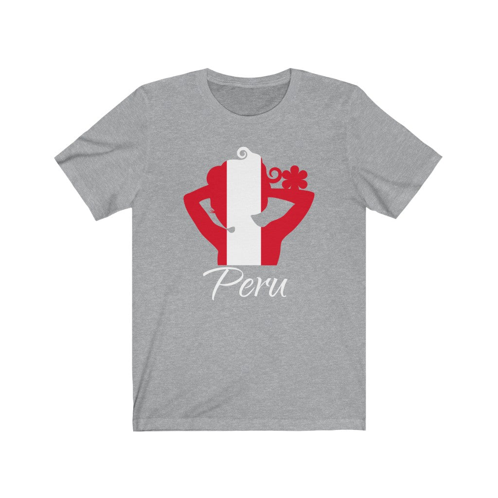 Peru Lady Flag Premium Tee 2 - Unisex