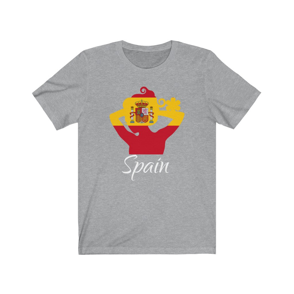Spain Lady Flag Premium Tee 2 - Unisex