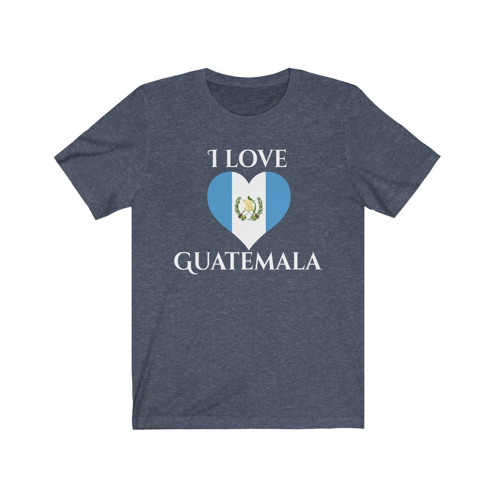 Guatemala Heart Flag Premium Tee 2 - Unisex