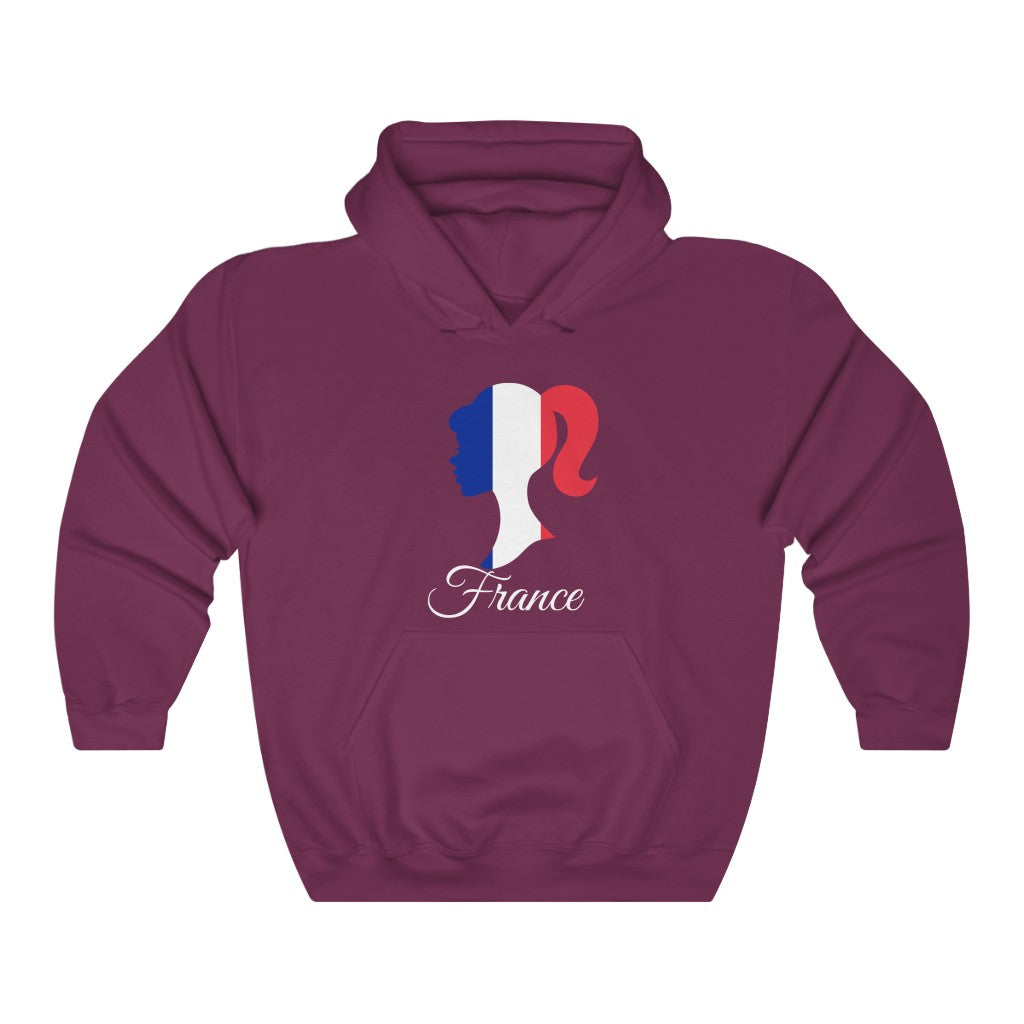 France Girl Flag Hoodie Sweatshirt 2 - Unisex
