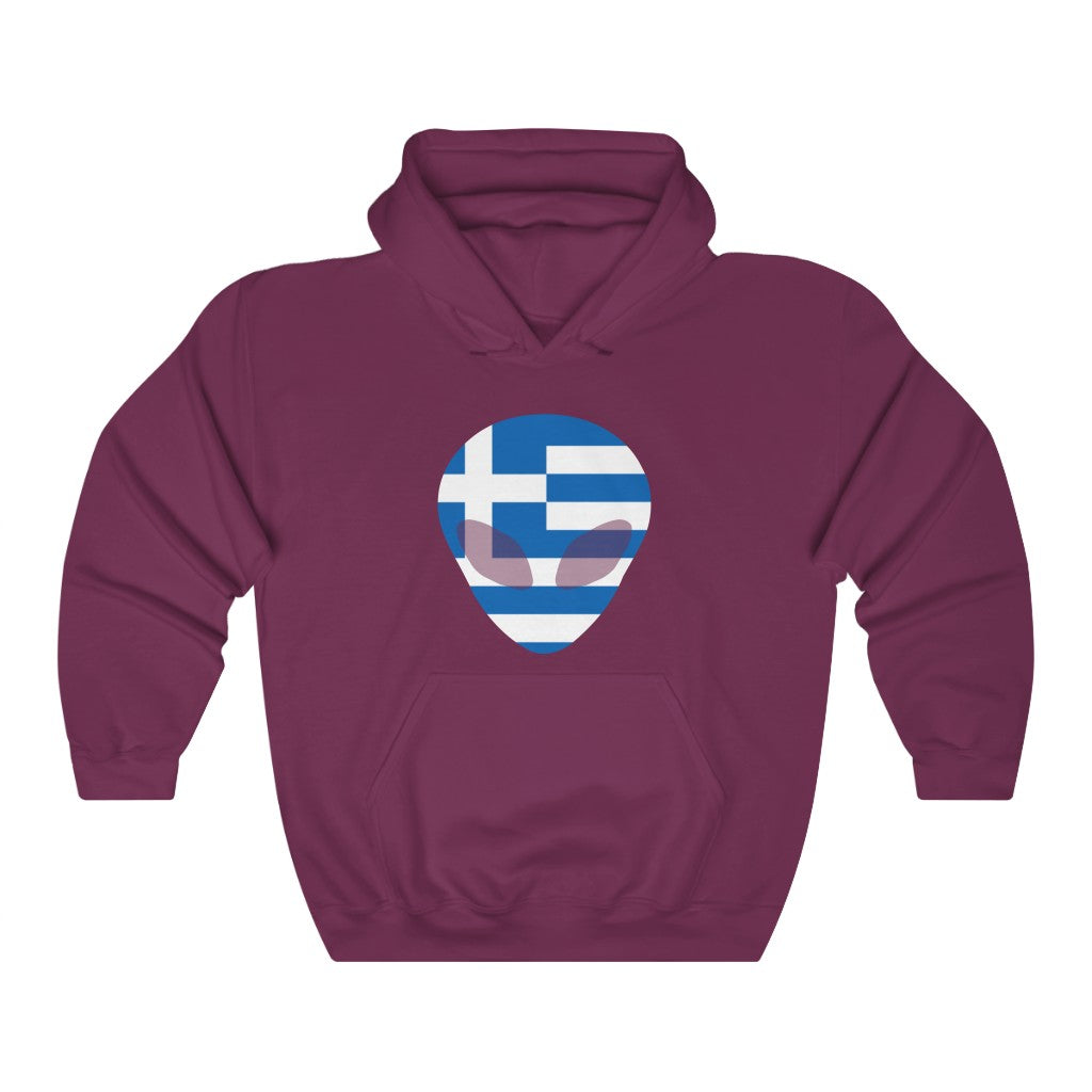 Greece Alien Flag Hoodie Sweatshirt - Unisex