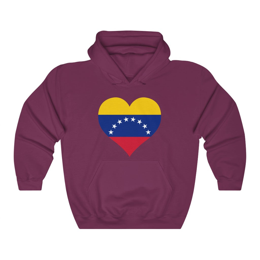 Venezuela Heart Flag Hoodie Sweatshirt - Unisex