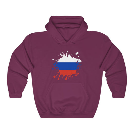 Russia Splat Flag Hoodie Sweatshirt - Unisex