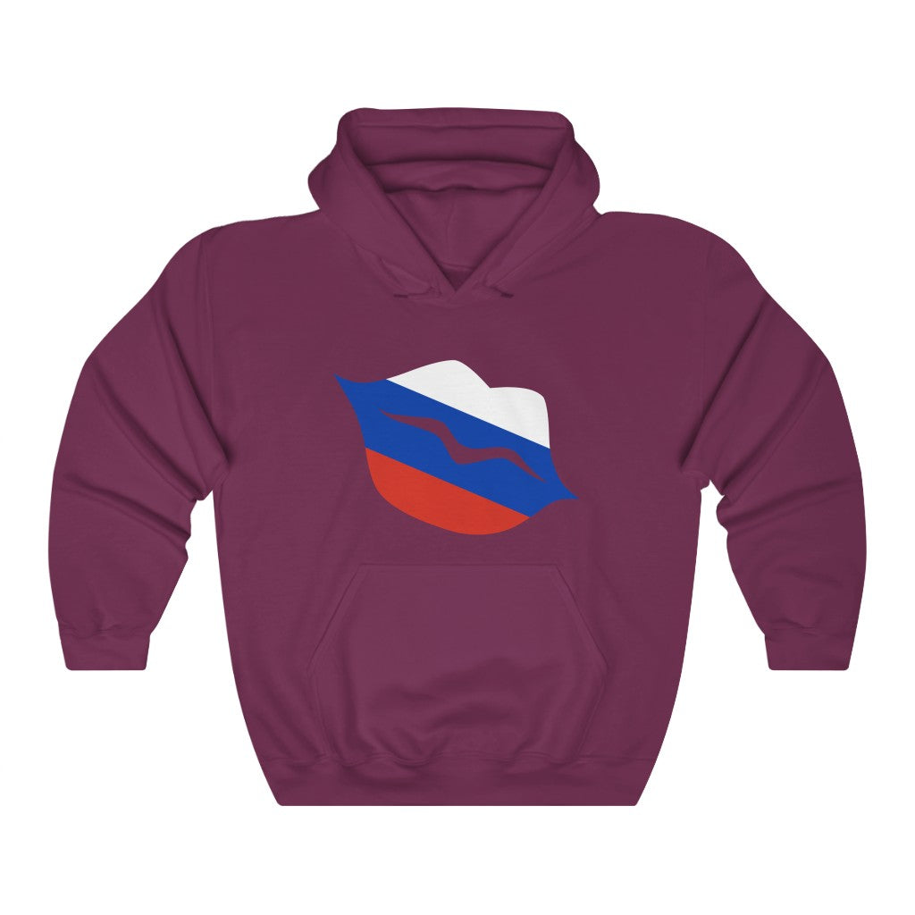 Russia Lips Flag Hoodie Sweatshirt - Unisex