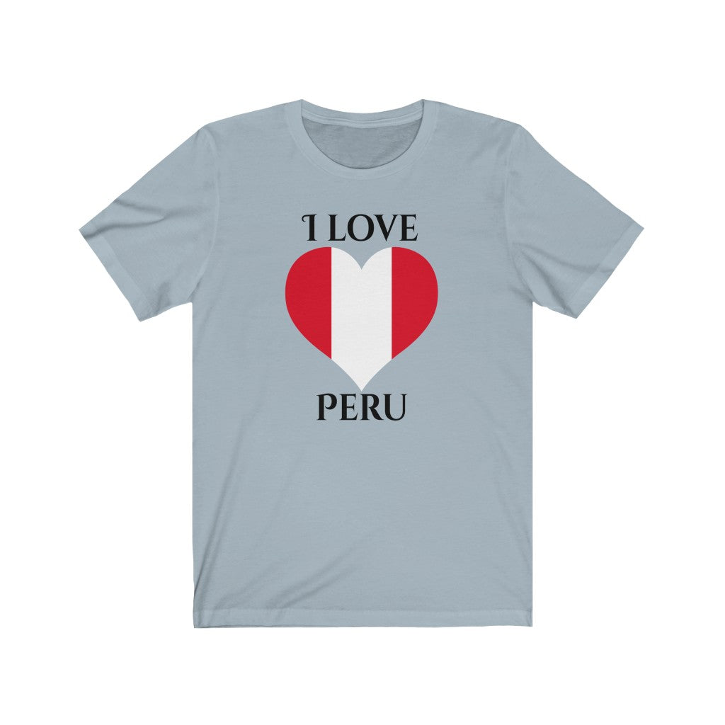 Peru Heart Flag Premium Tee 1 - Unisex