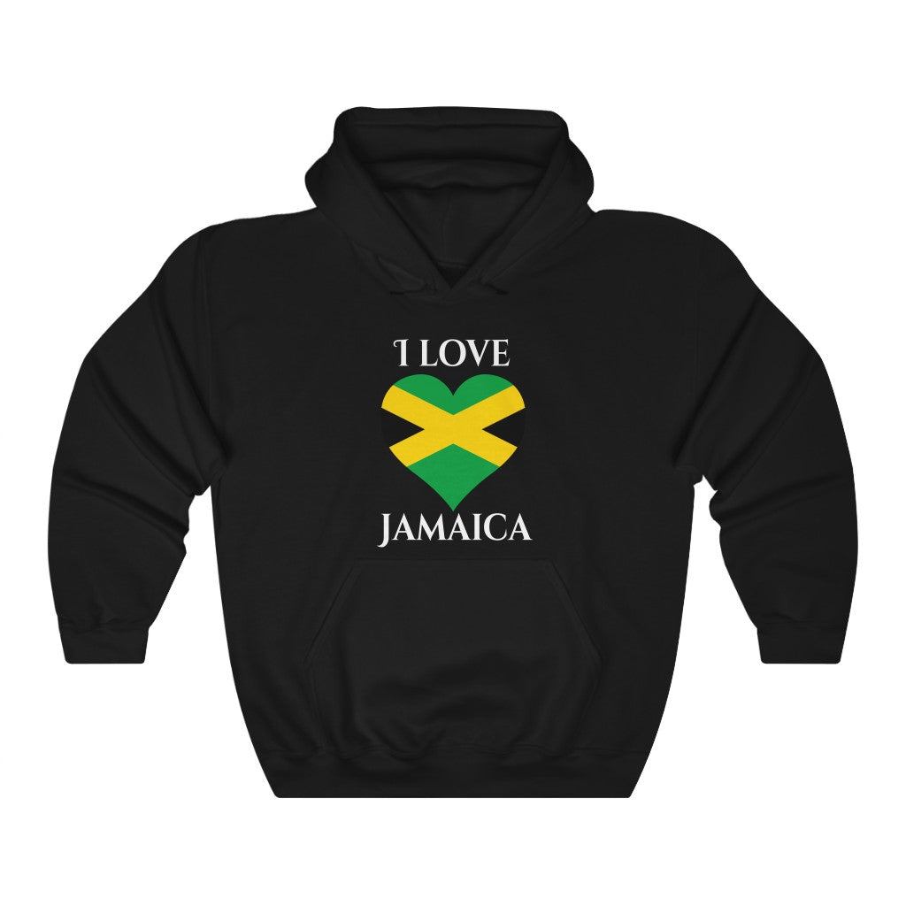 Jamaica Heart Flag Hoodie Sweatshirt 2 - Unisex