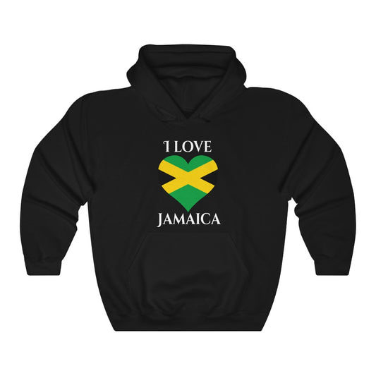 Jamaica Heart Flag Hoodie Sweatshirt 2 - Unisex