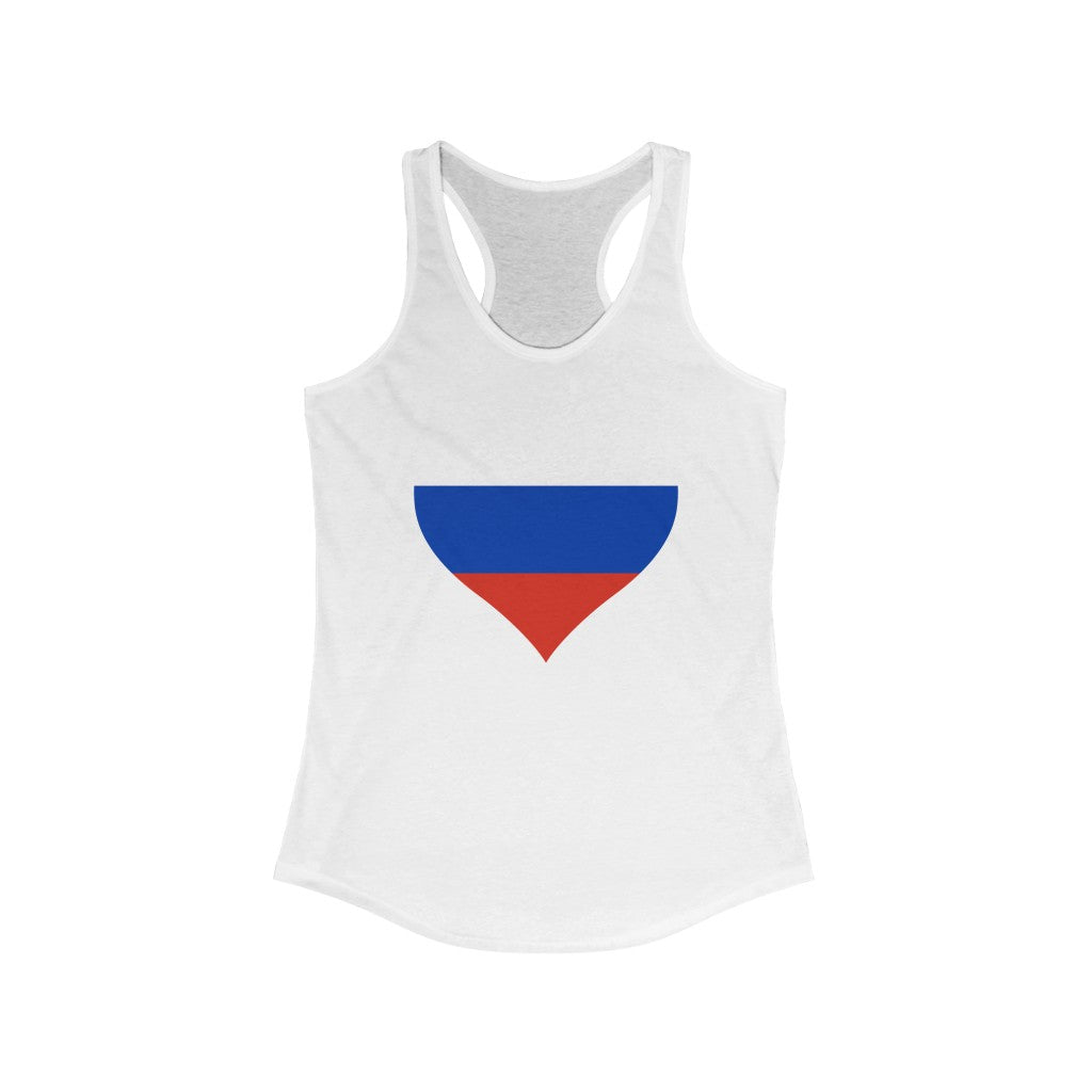 Russia Heart Flag Tank - Women