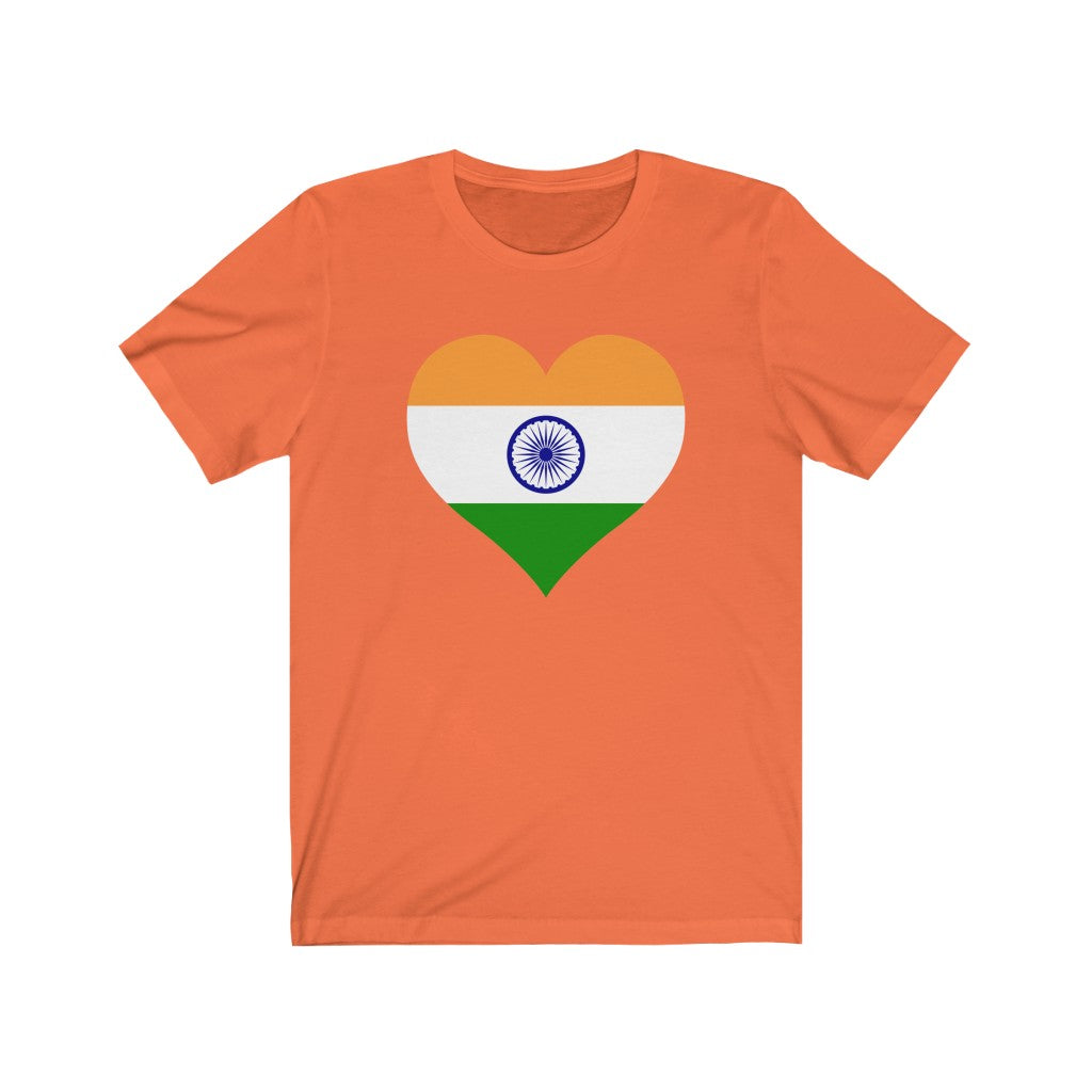 India Heart Flag Premium Tee - Unisex