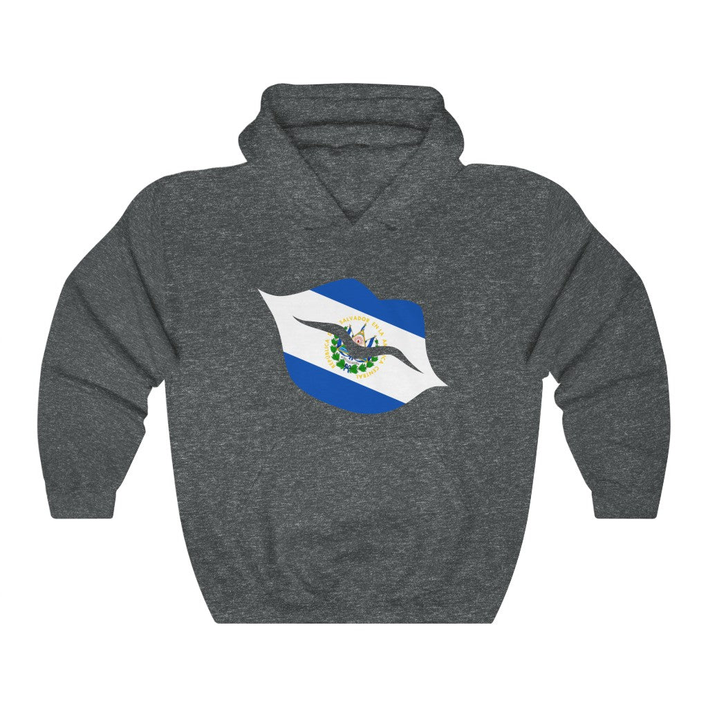 El Salvador Lips Flag Hoodie Sweatshirt - Unisex