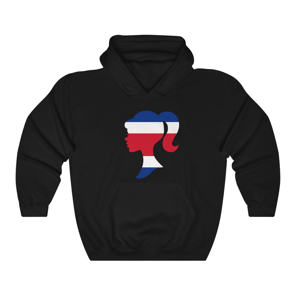 Costa Rica Girl Flag Hoodie Sweatshirt - Unisex