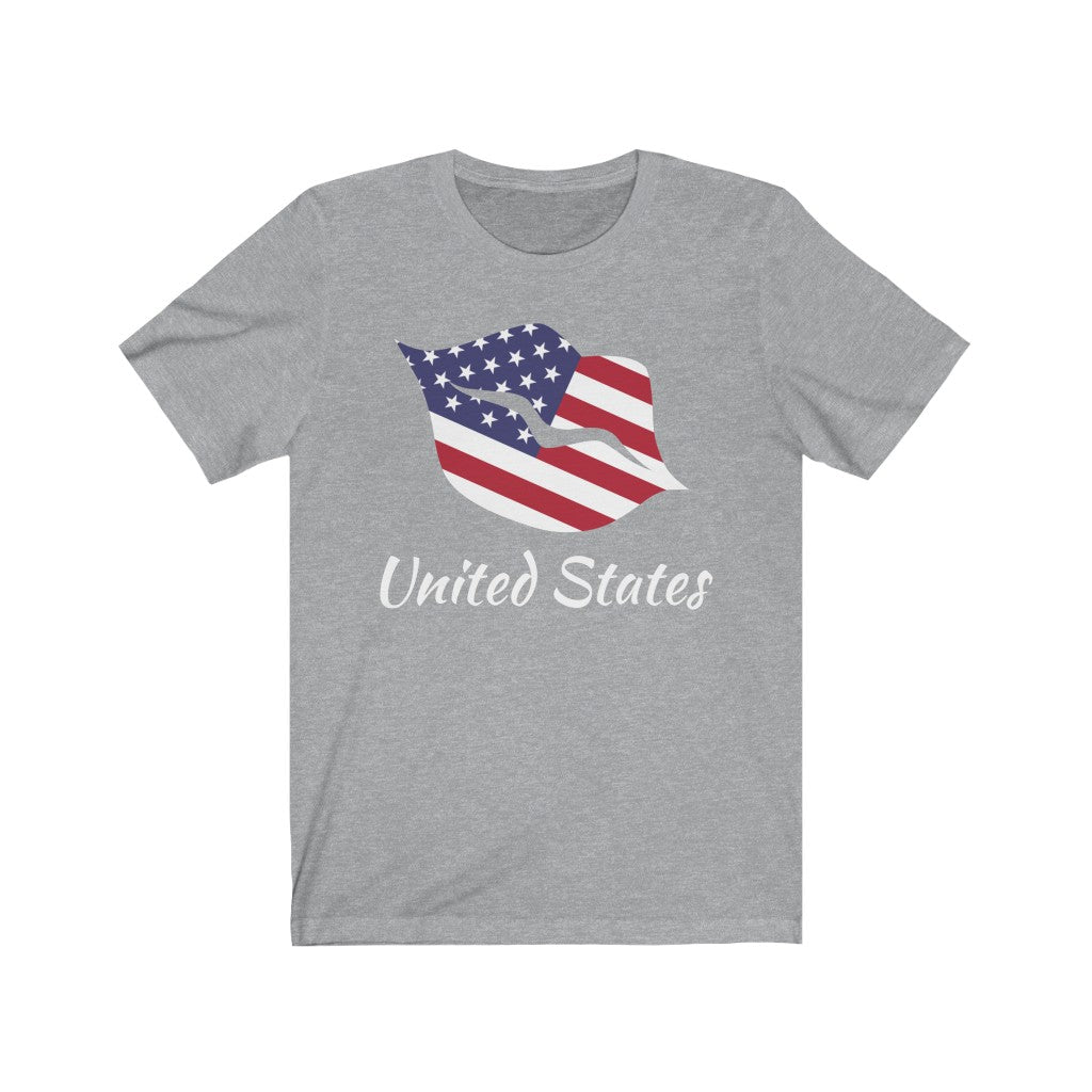 United States of America Lips Flag Premium Tee 2 - Unisex
