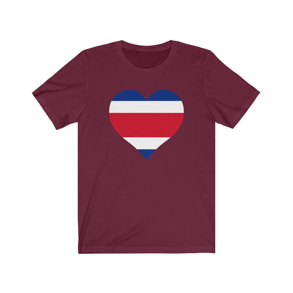 Costa Rica Heart Flag Premium Tee - Unisex