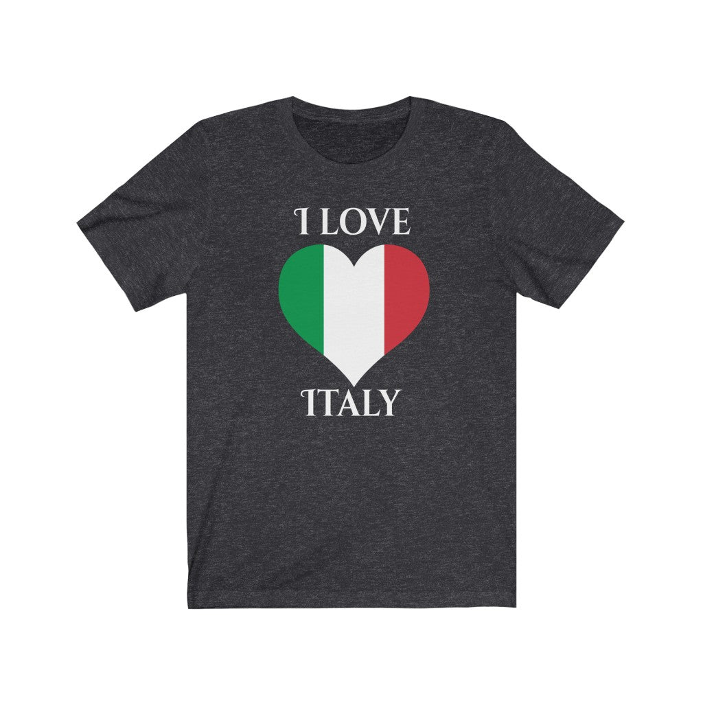 Italy Heart Flag Premium Tee 2 - Unisex