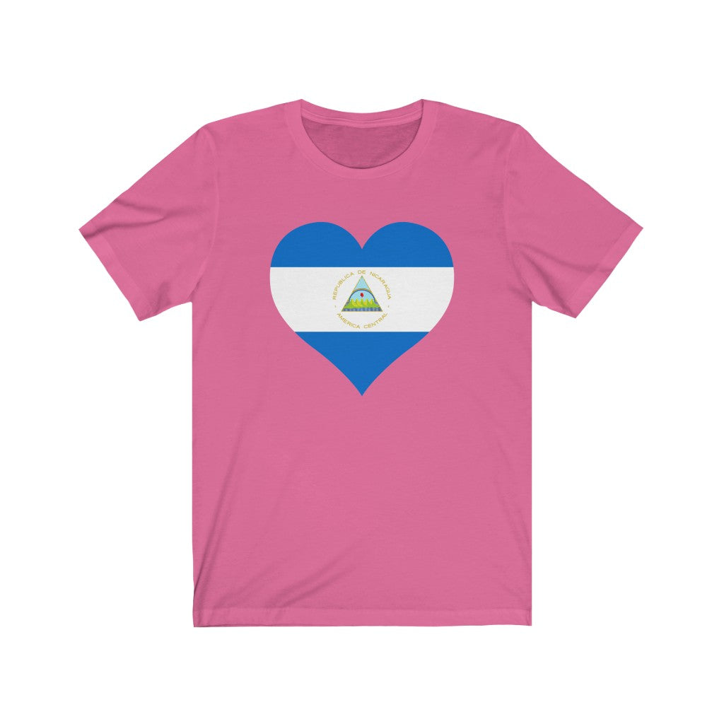 Nicaragua Heart Flag Premium Tee - Unisex