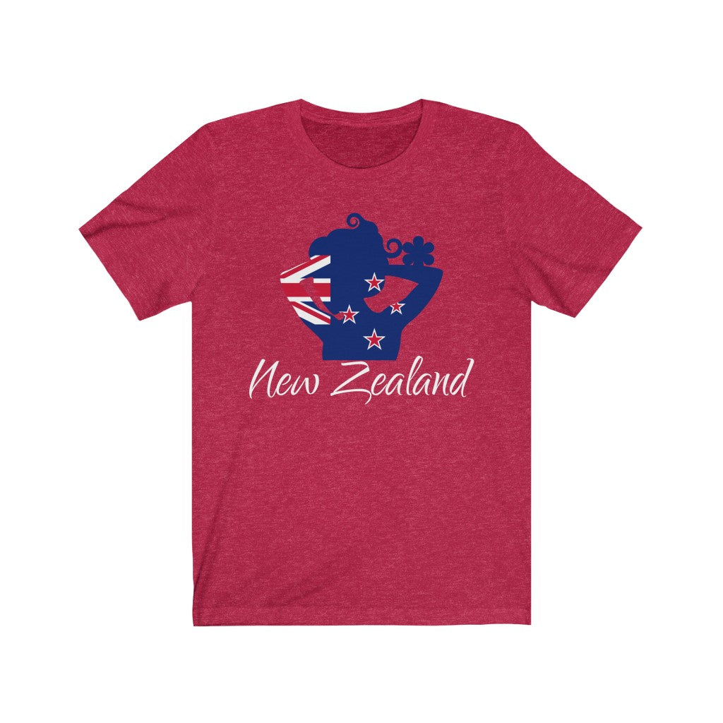 New Zealand Lady Flag Premium Tee 2 - Unisex