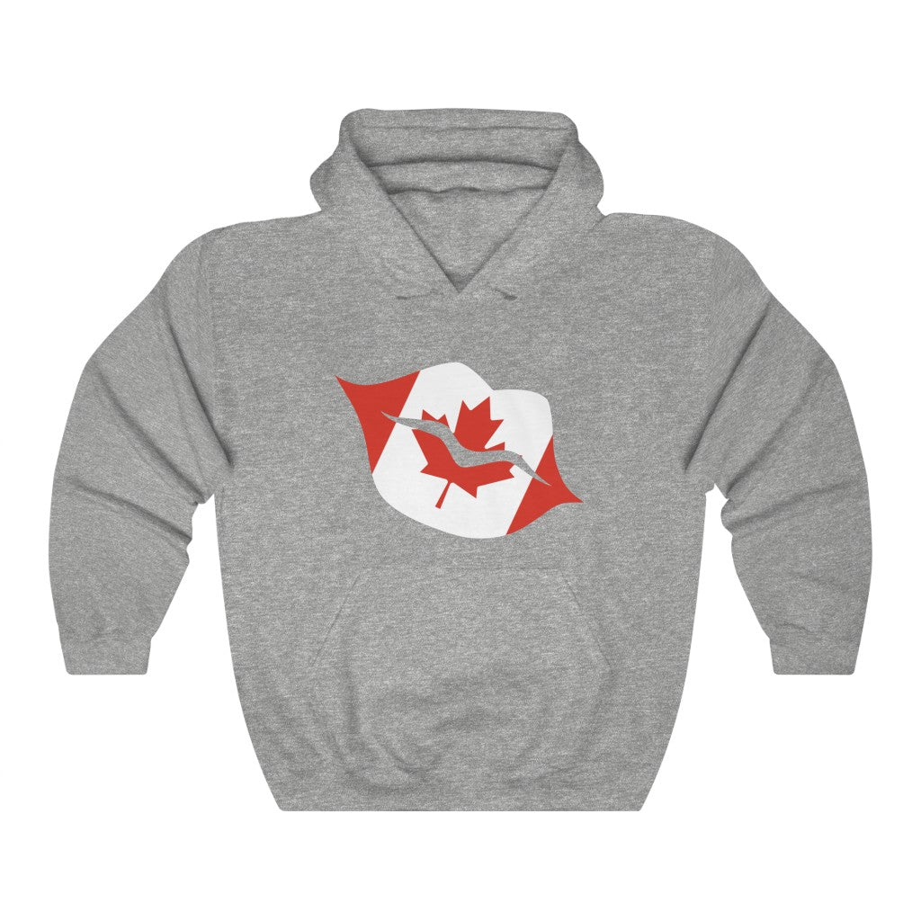 Canada Lips Flag Hoodie Sweatshirt - Unisex