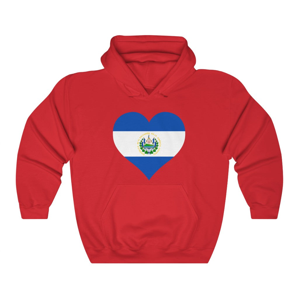El Salvador Heart Flag Hoodie Sweatshirt - Unisex
