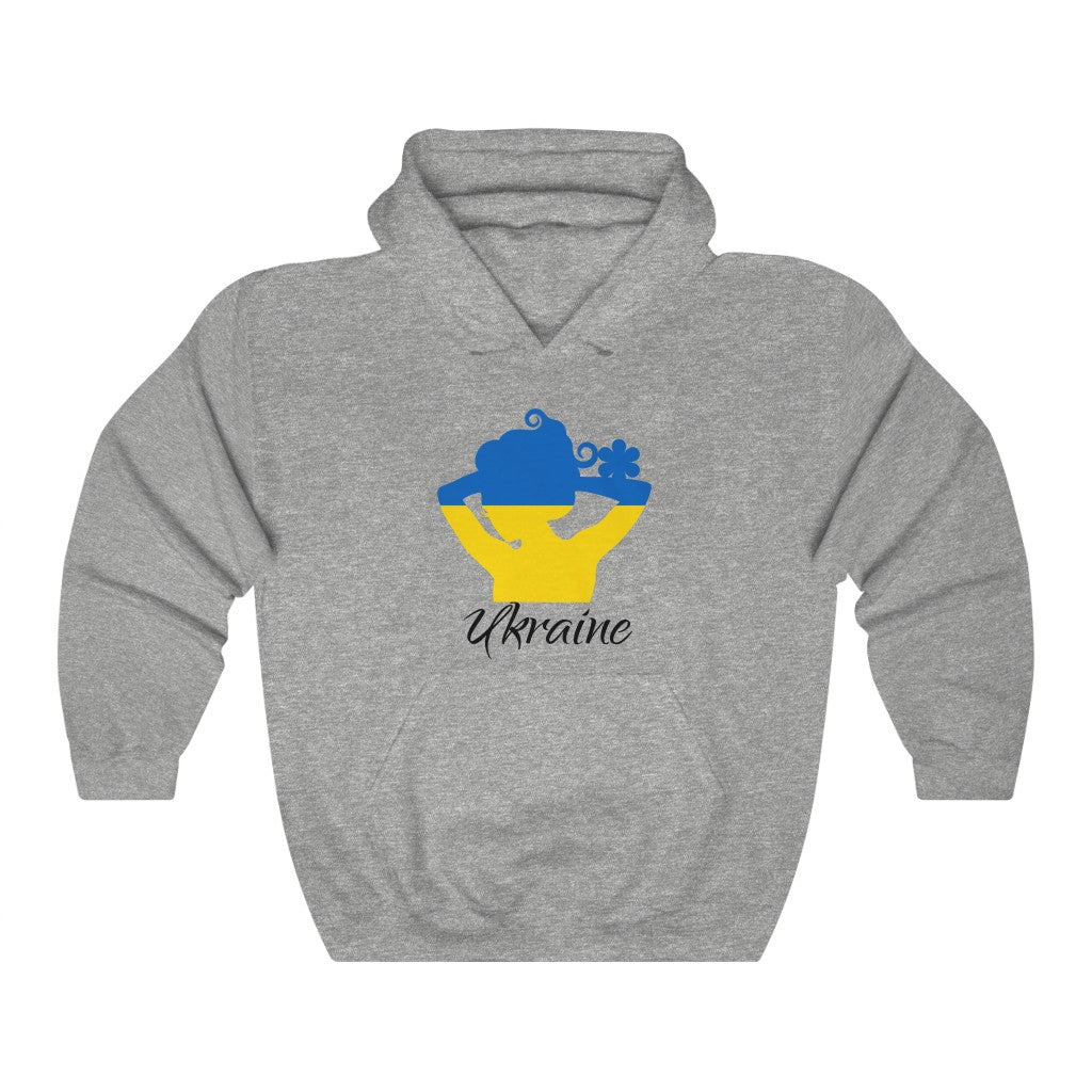 Ukraine Lady Flag Hoodie Sweatshirt 1 - Unisex