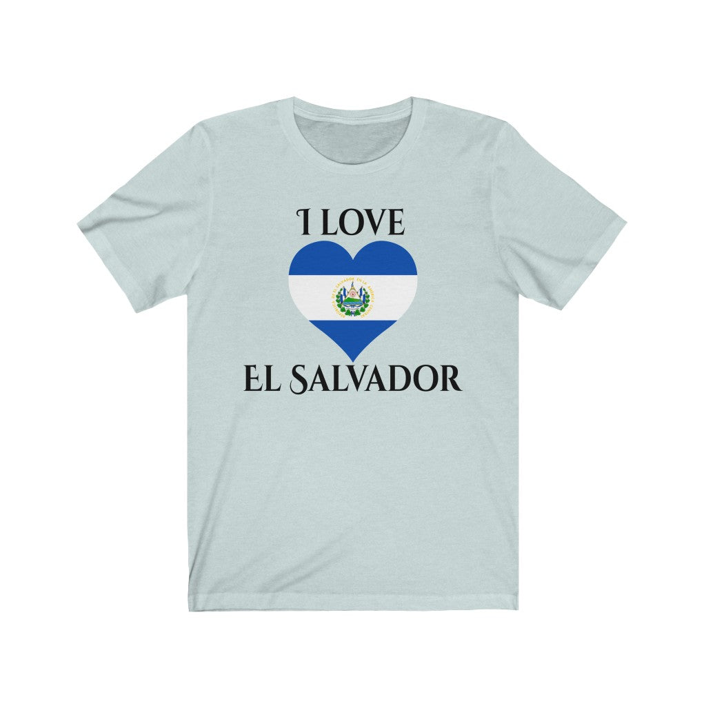 El Salvador Heart Flag Premium Tee 1 - Unisex