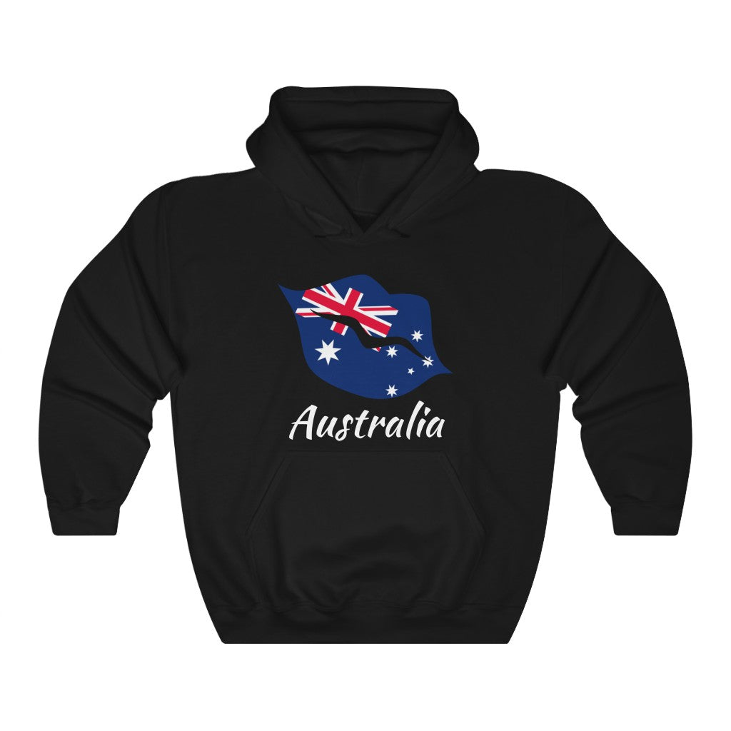 Australia Lips Flag Hoodie Sweatshirt 2 - Unisex
