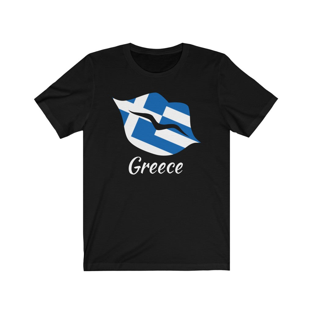 Greece Lips Flag Premium Tee 2 - Unisex
