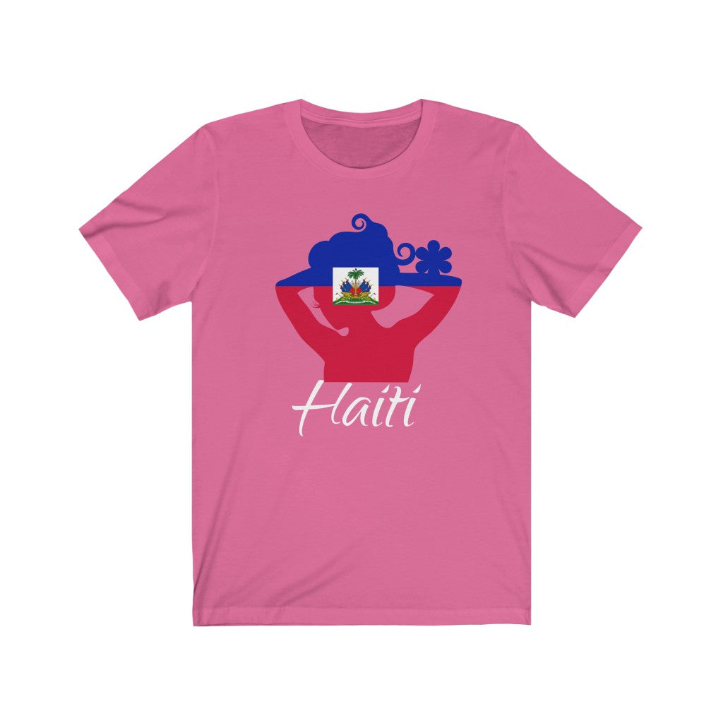 Haiti Lady Flag Premium Tee 2 - Unisex