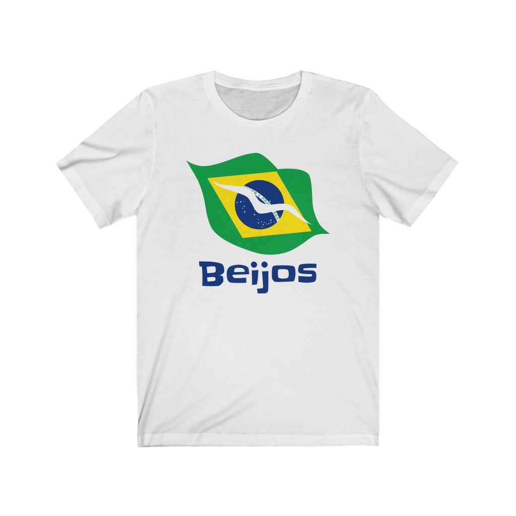 Brazil (Beijos) Lips Flag Premium Tee 1c - Unisex