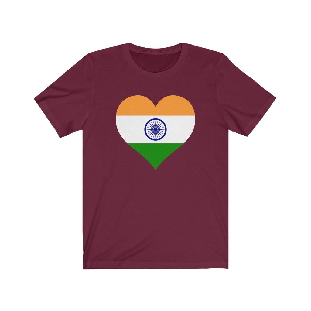 India Heart Flag Premium Tee - Unisex