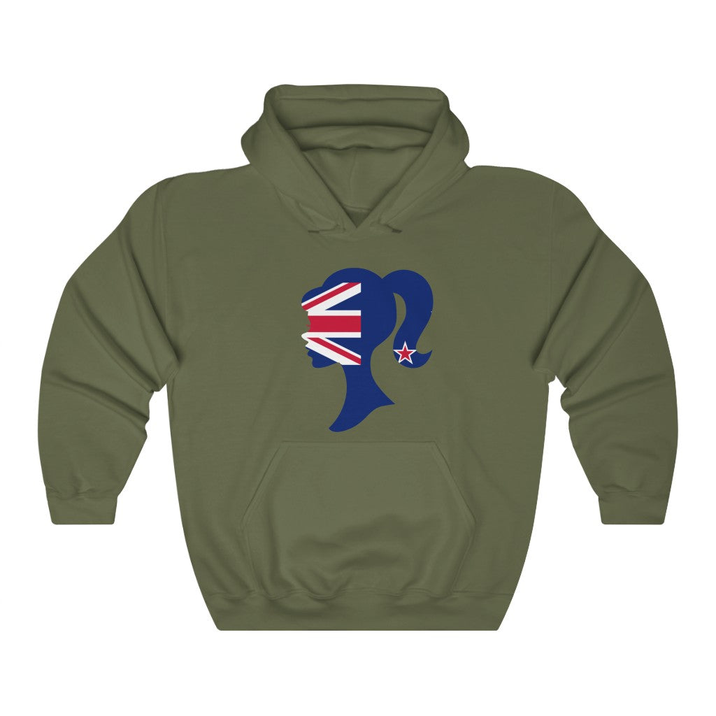 New Zealand Girl Flag Hoodie Sweatshirt - Unisex