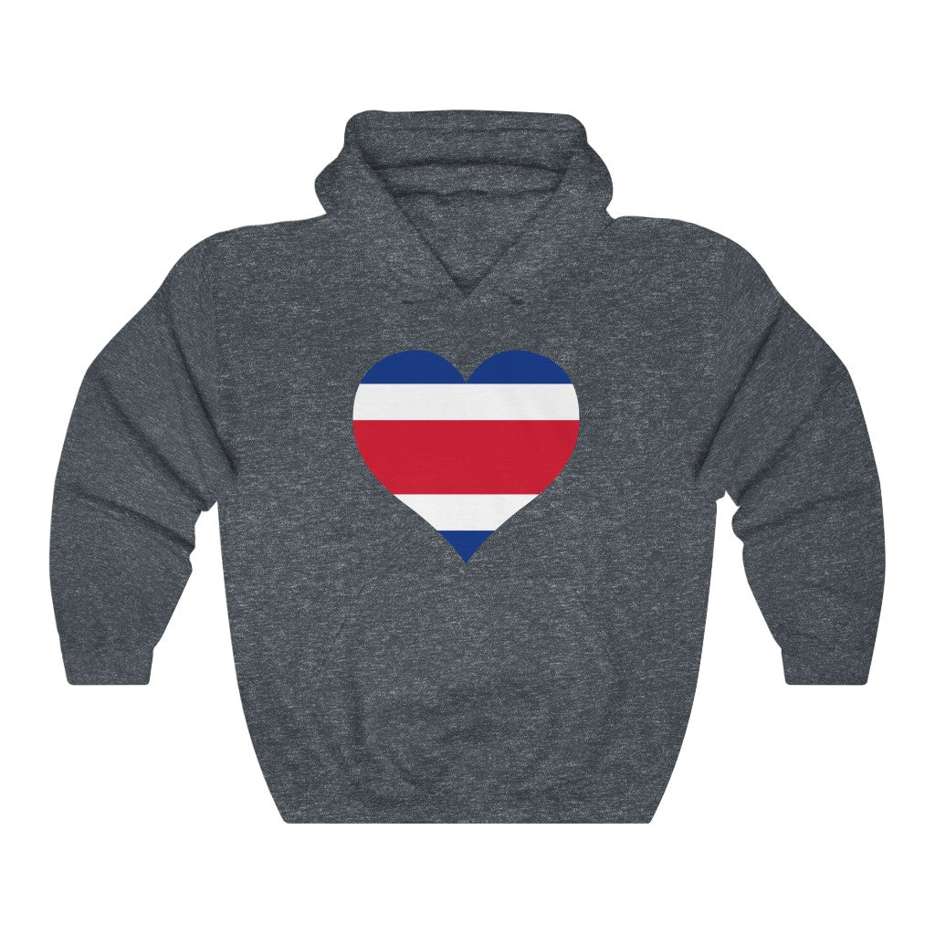 Costa Rica Heart Flag Hoodie Sweatshirt - Unisex