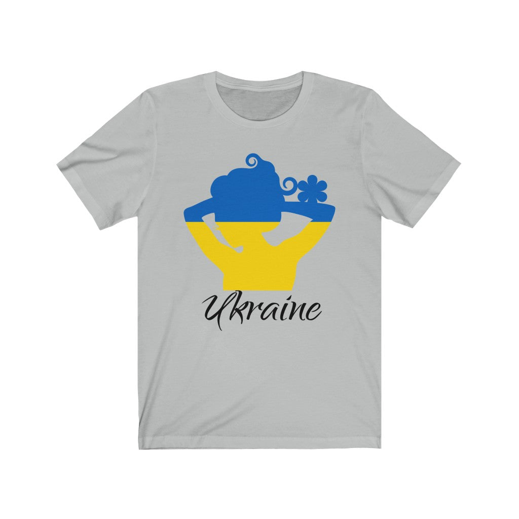 Ukraine Lady Flag Premium Tee 1 - Unisex