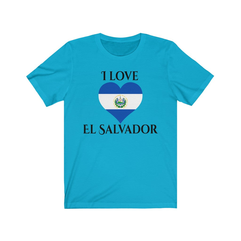 El Salvador Heart Flag Premium Tee 1 - Unisex