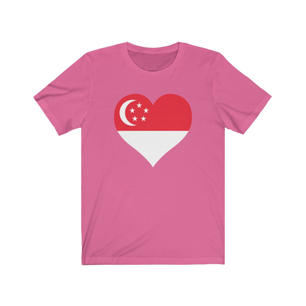 Singapore Heart Flag Premium Tee - Unisex