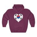 South Korea Heart Flag Hoodie Sweatshirt - Unisex