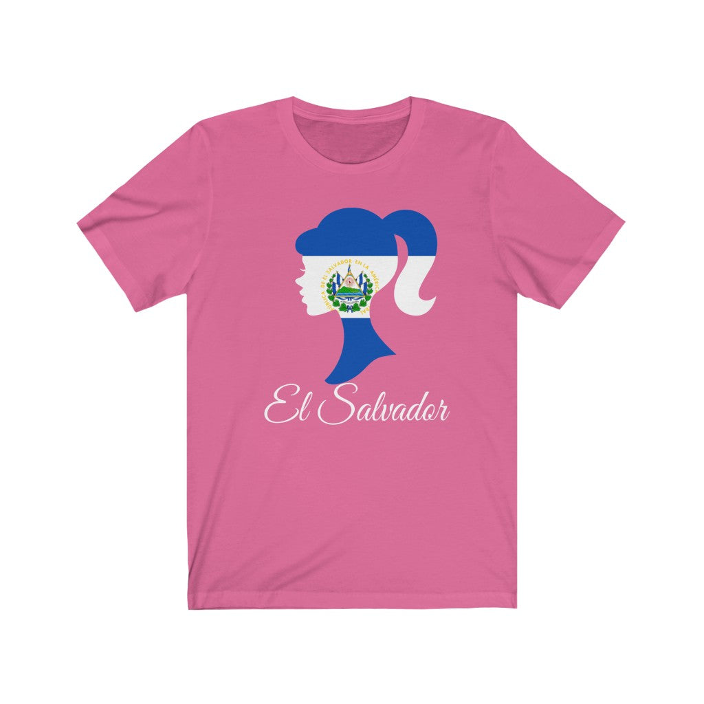 El Salvador Girl Flag Premium Tee 2 - Unisex