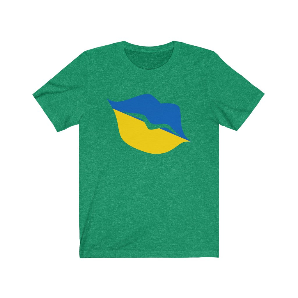 Ukraine Lips Flag Premium Tee - Unisex