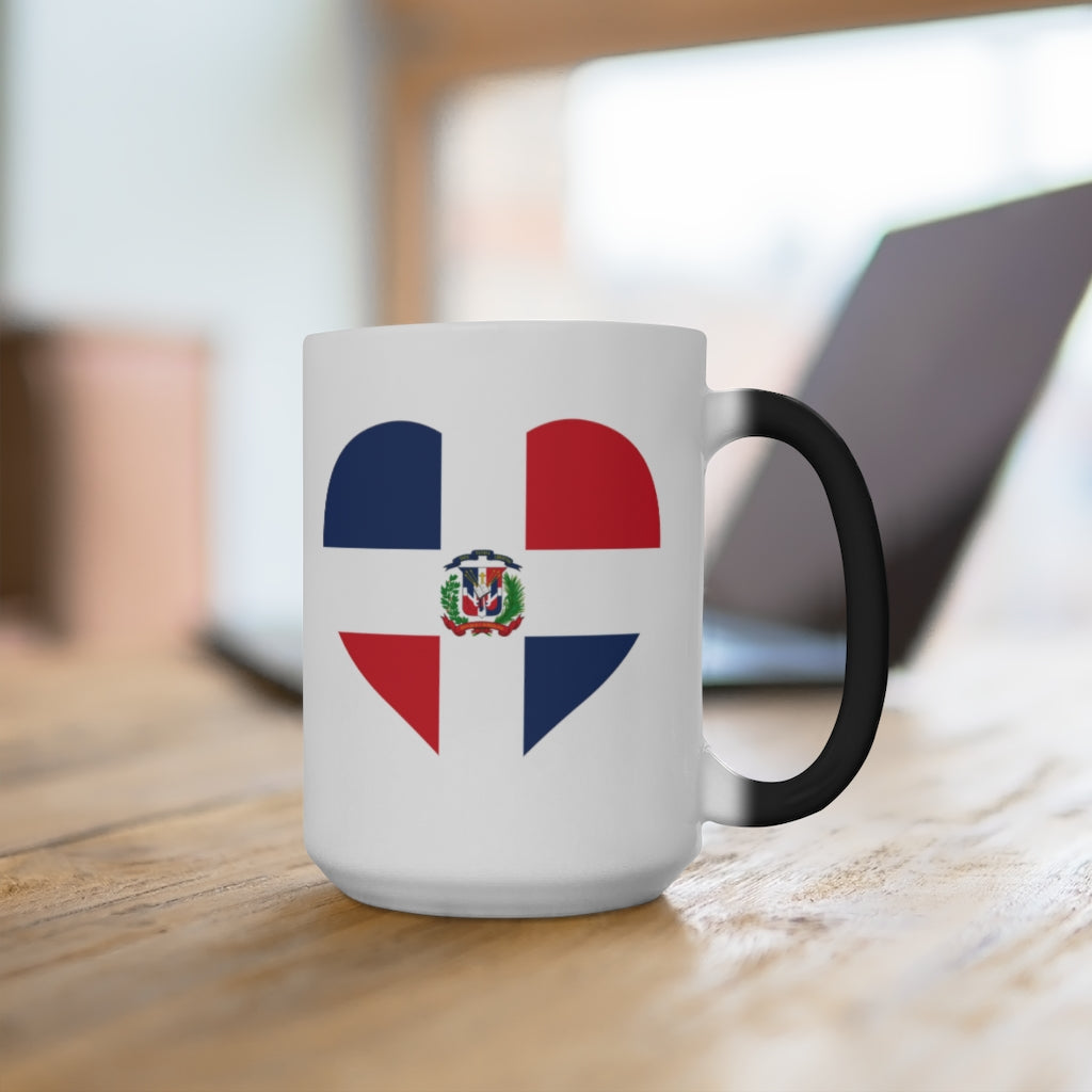 Dominican Republic Heart Color Changing Mug