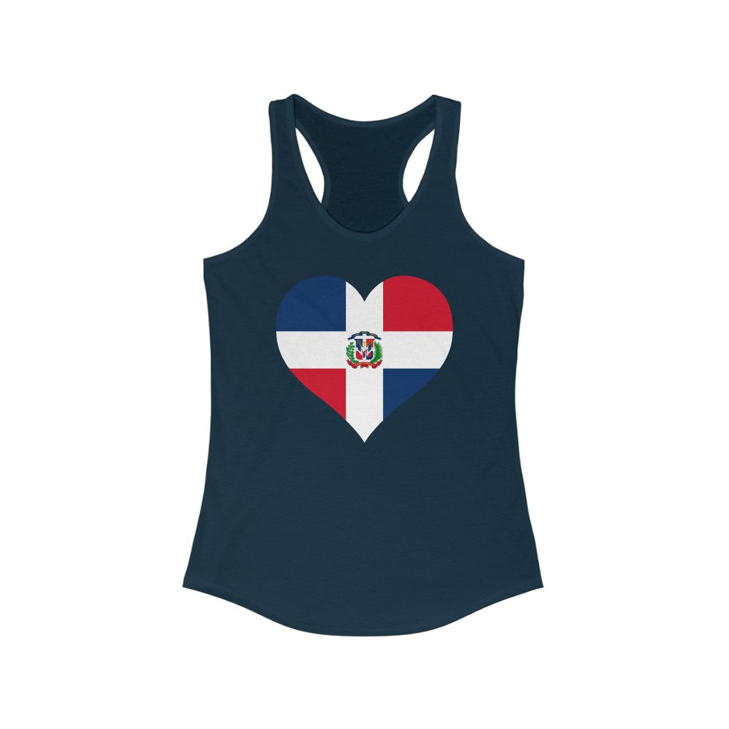 Dominican Republic Heart Flag Tank - Women