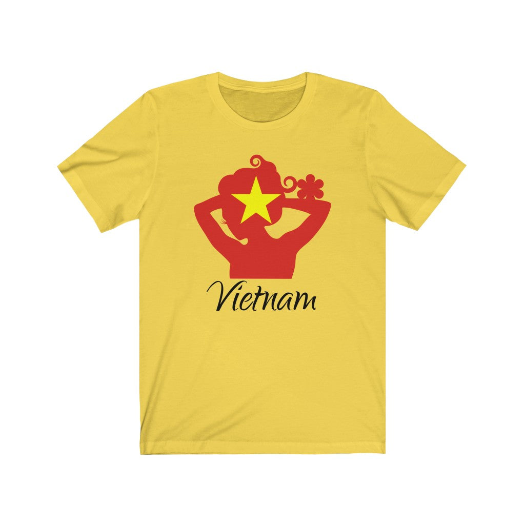 Vietnam Lady Flag Premium Tee 1 - Unisex
