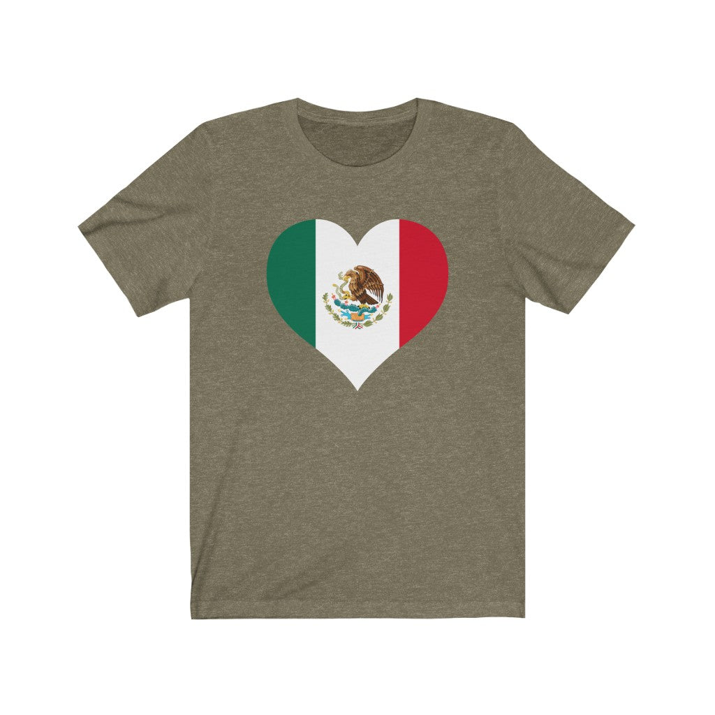 Mexico Heart Flag Premium Tee - Unisex