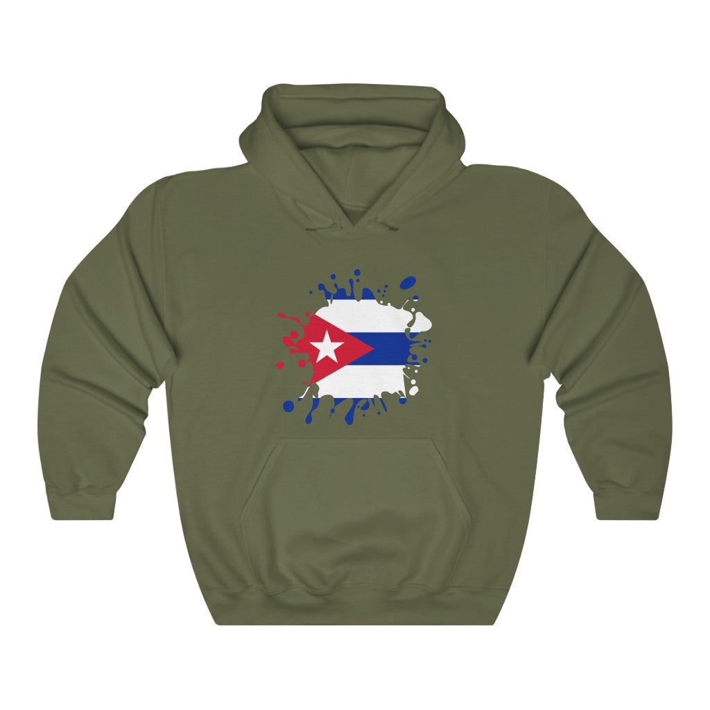 Cuba Splat Flag Hoodie Sweatshirt - Unisex