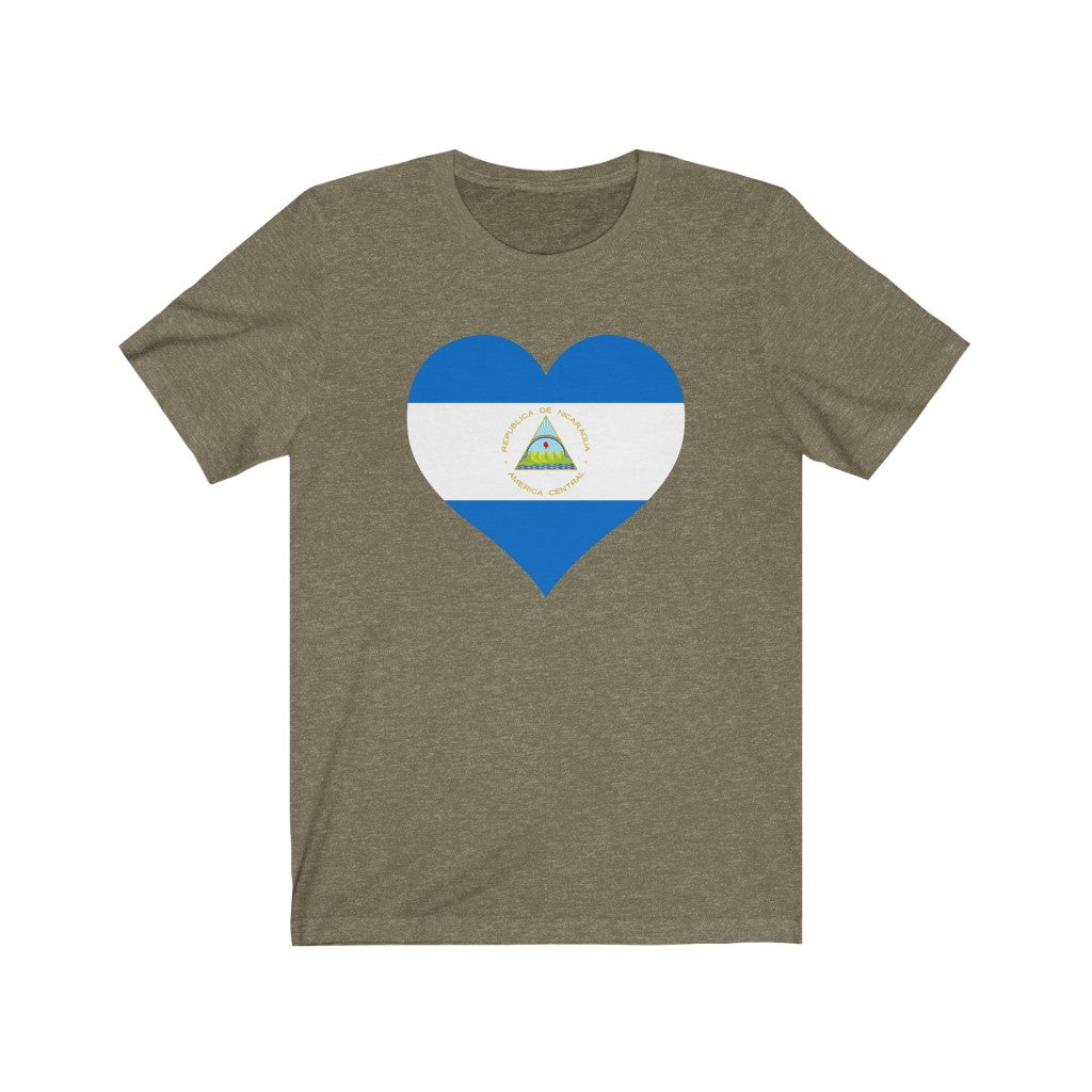 Nicaragua Heart Flag Premium Tee - Unisex