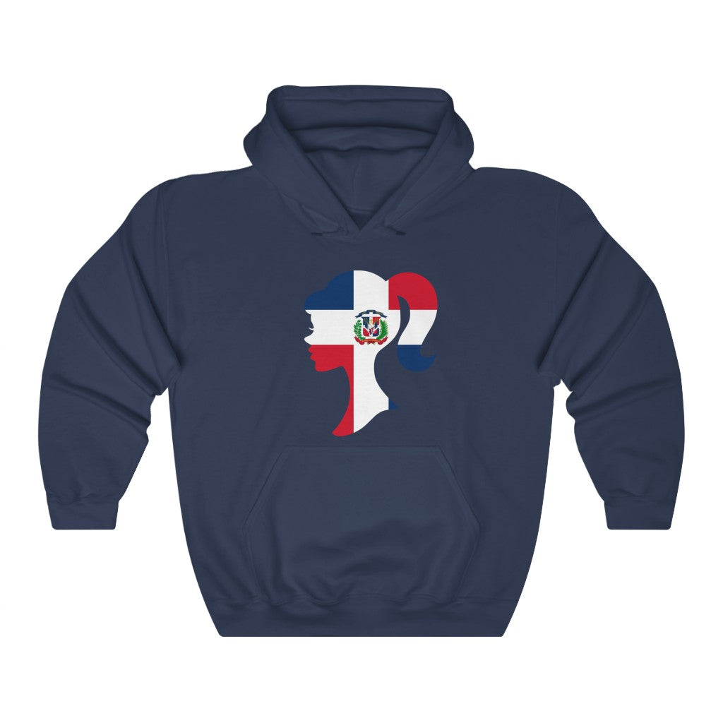 Dominican Republic Girl Flag Hoodie Sweatshirt - Unisex