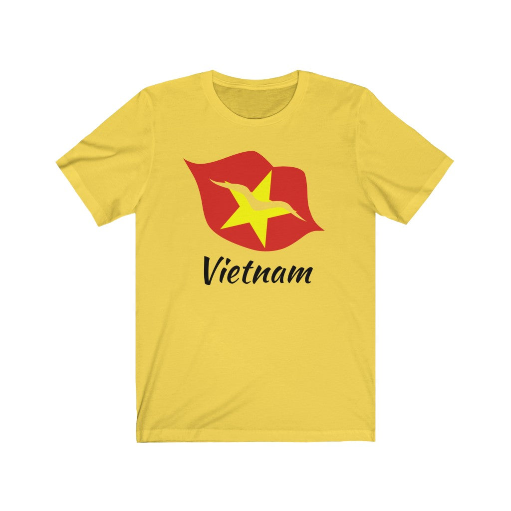 Vietnam Lips Flag Premium Tee 1 - Unisex