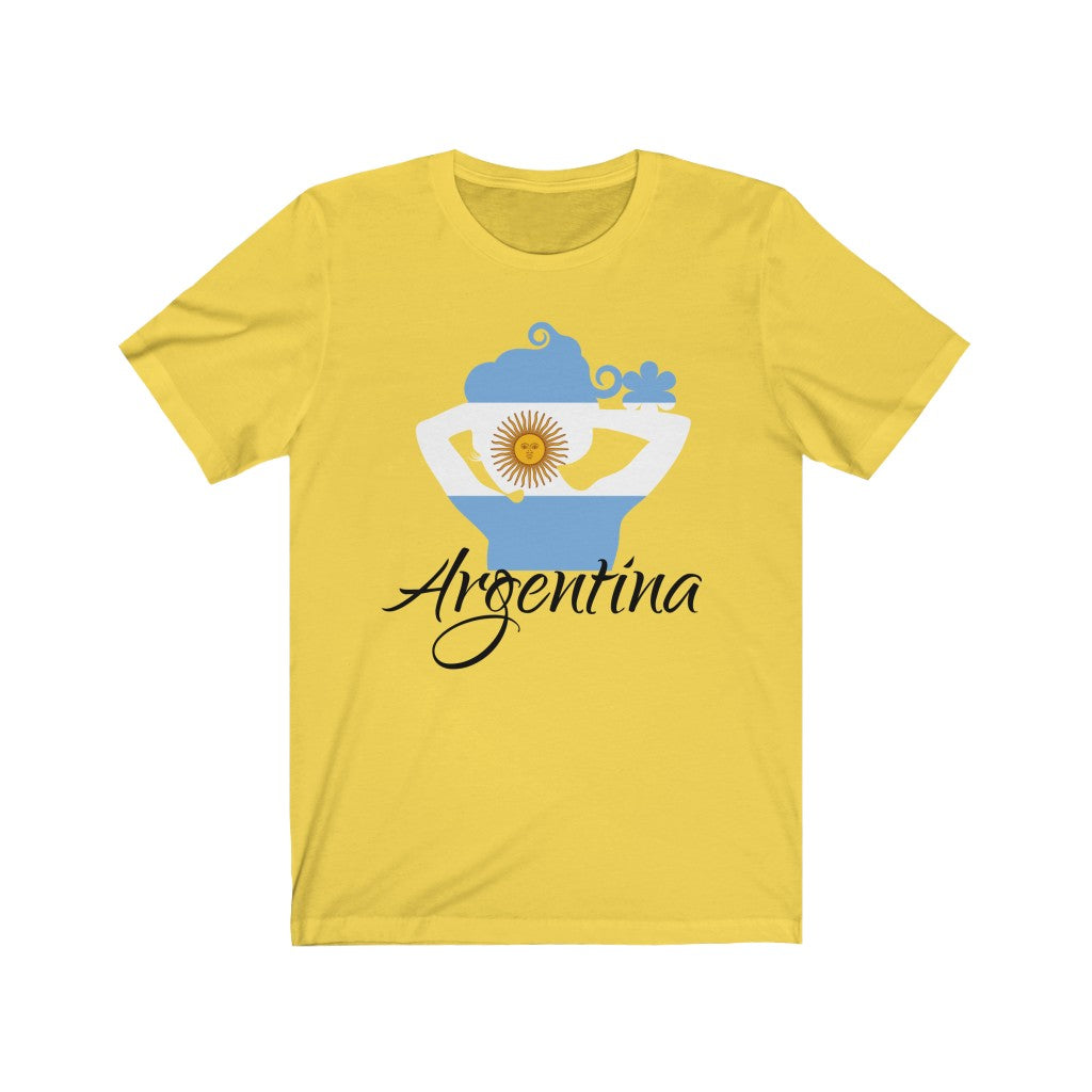 Argentina Lady Flag Premium Tee 1 - Unisex