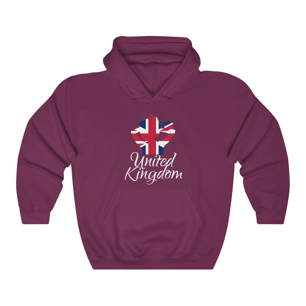 United Kingdom Lady Flag Hoodie Sweatshirt 2 - Unisex
