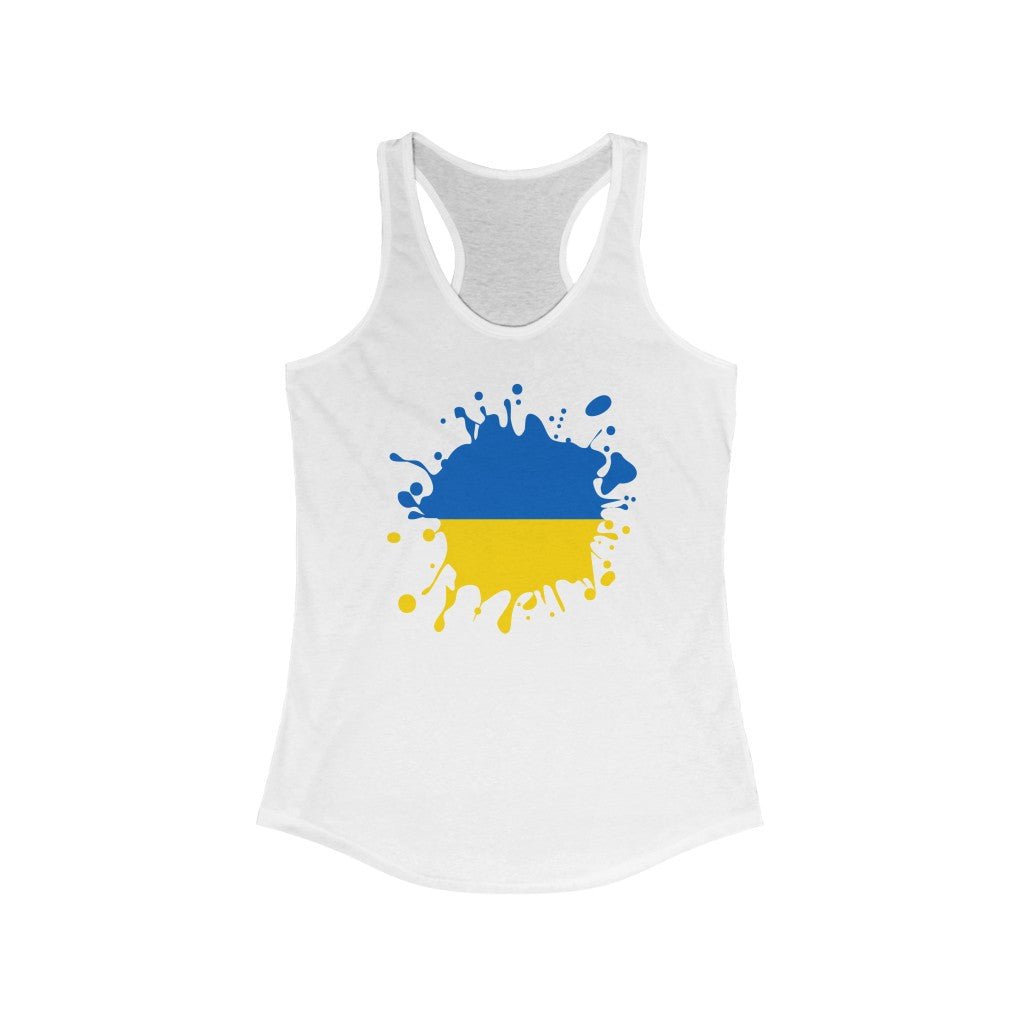 Ukraine Splat Flag Tank - Women